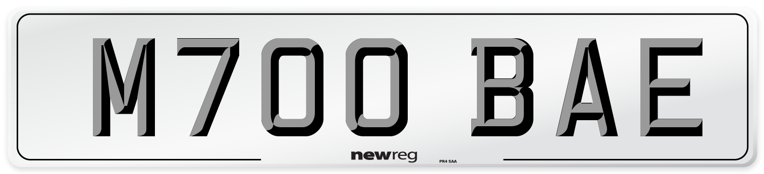 M700 BAE Number Plate from New Reg